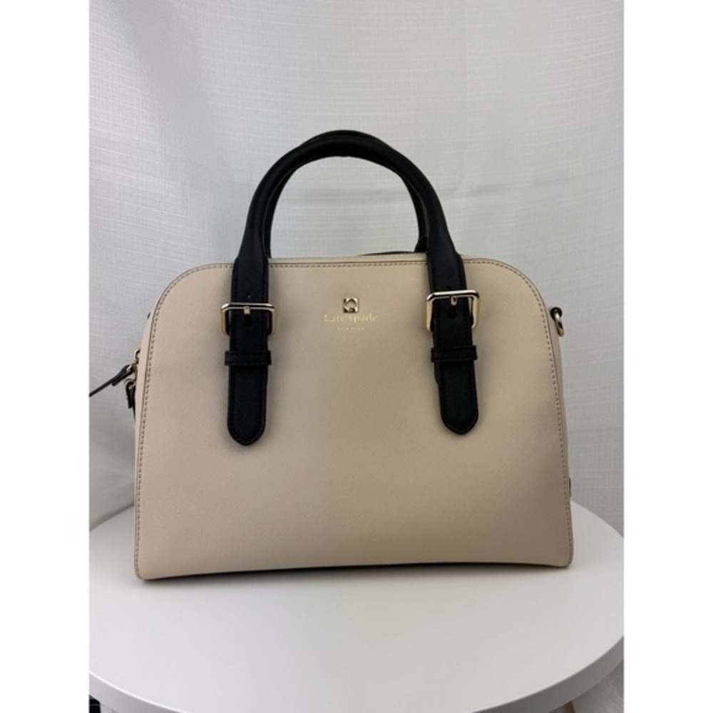 Kate Spade Cove Street Small Felix Satchel Ostrich Egg Black WKRU4020